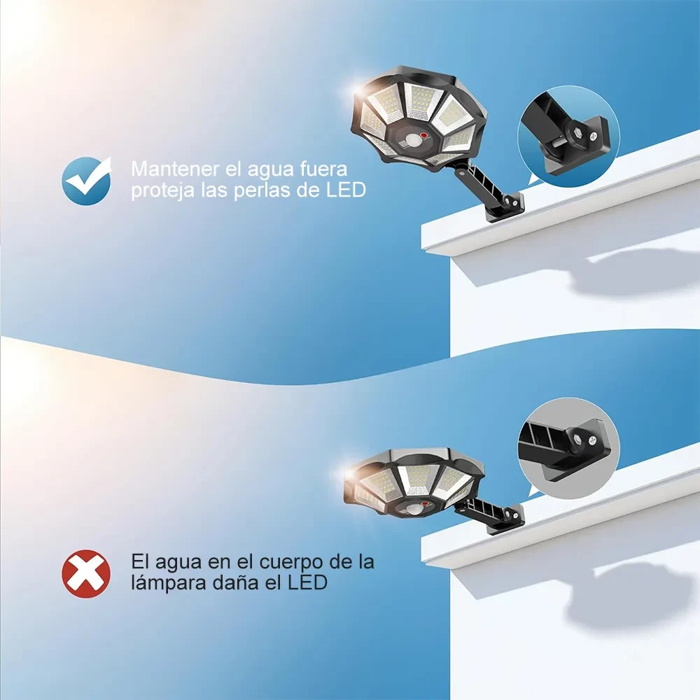 Lámpara Solar tipo Suburbana Sensor De Luz 3