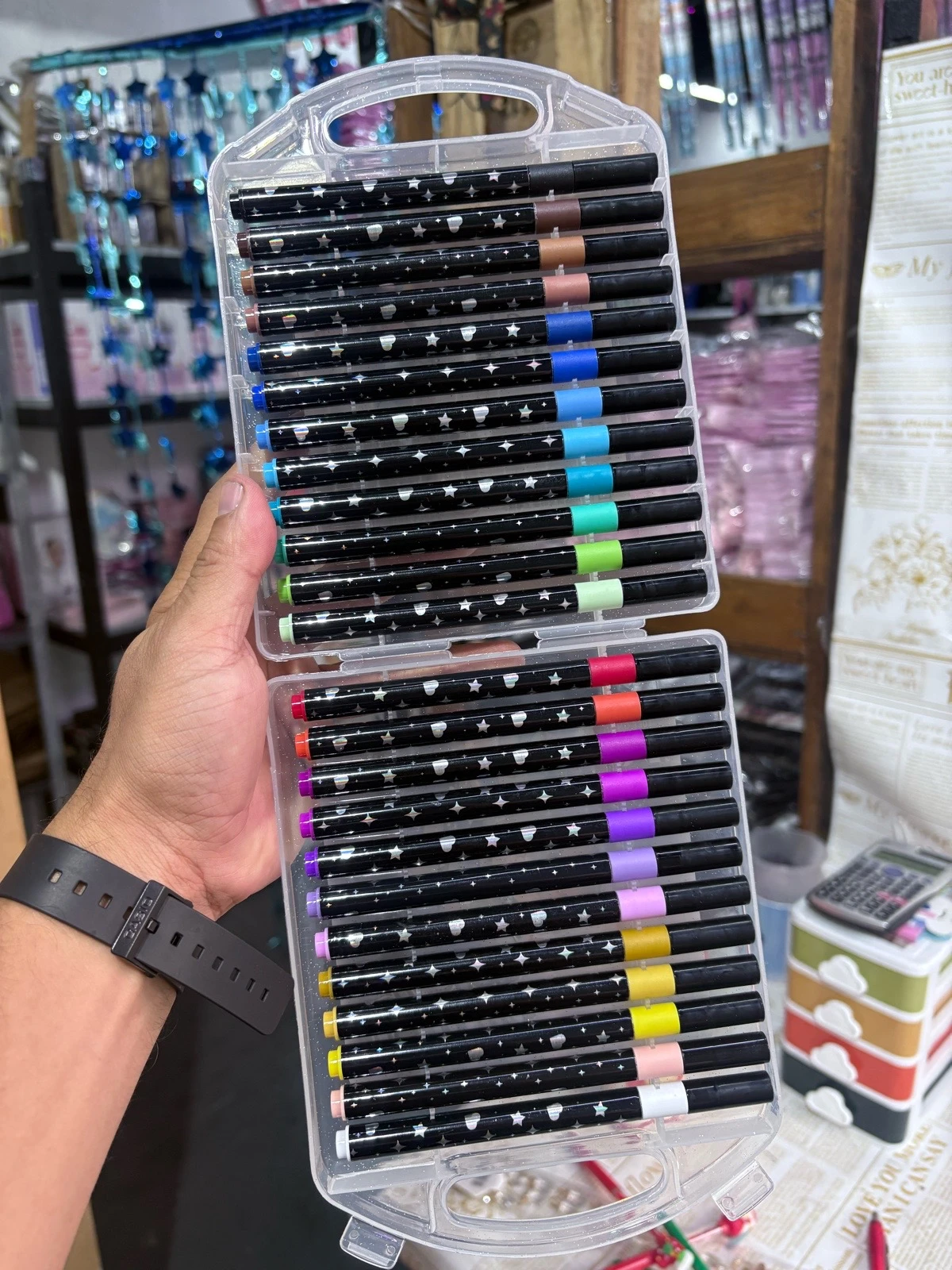 24 plumones con glitter  2