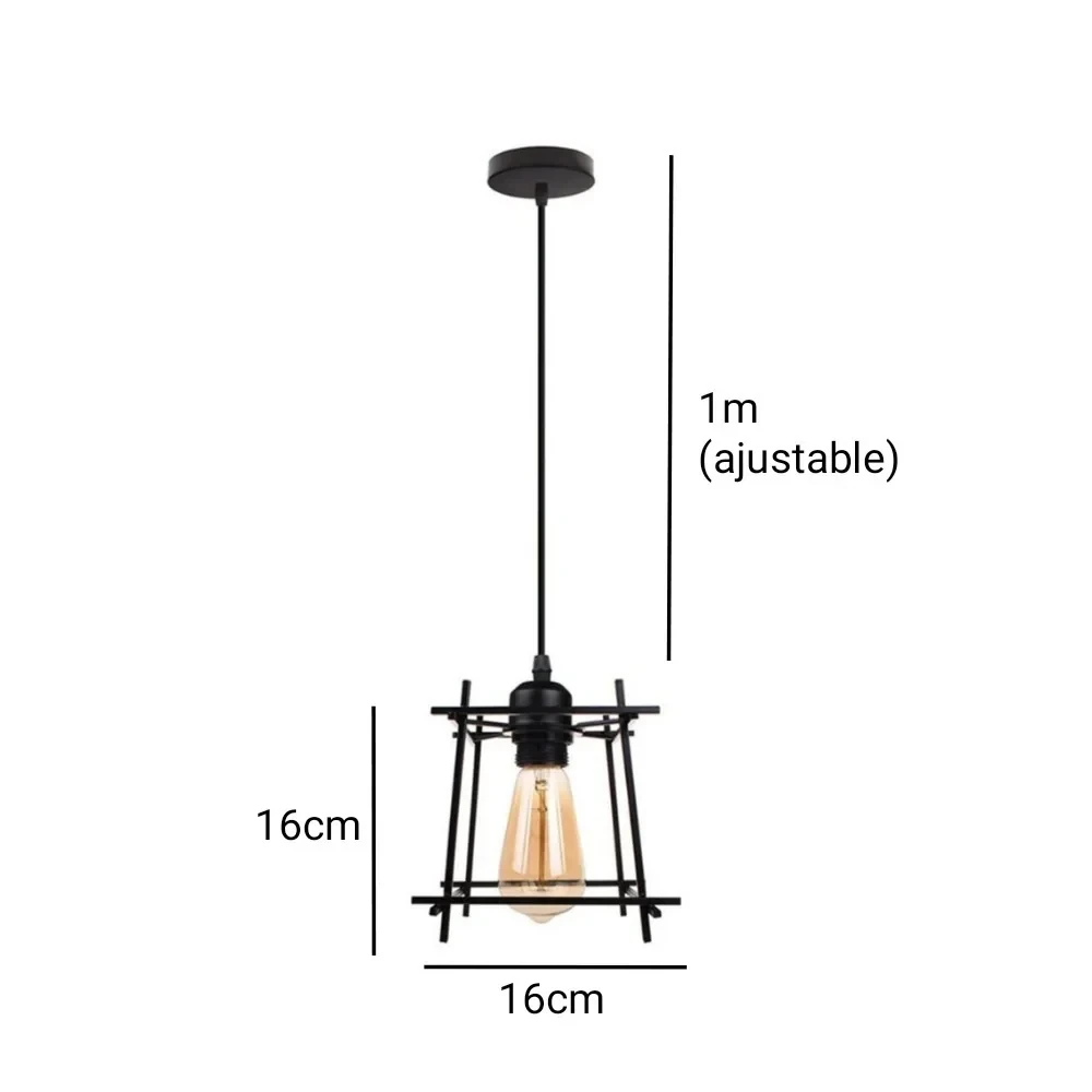 LAMPARA COLGANTE RAGO 1L E27 6