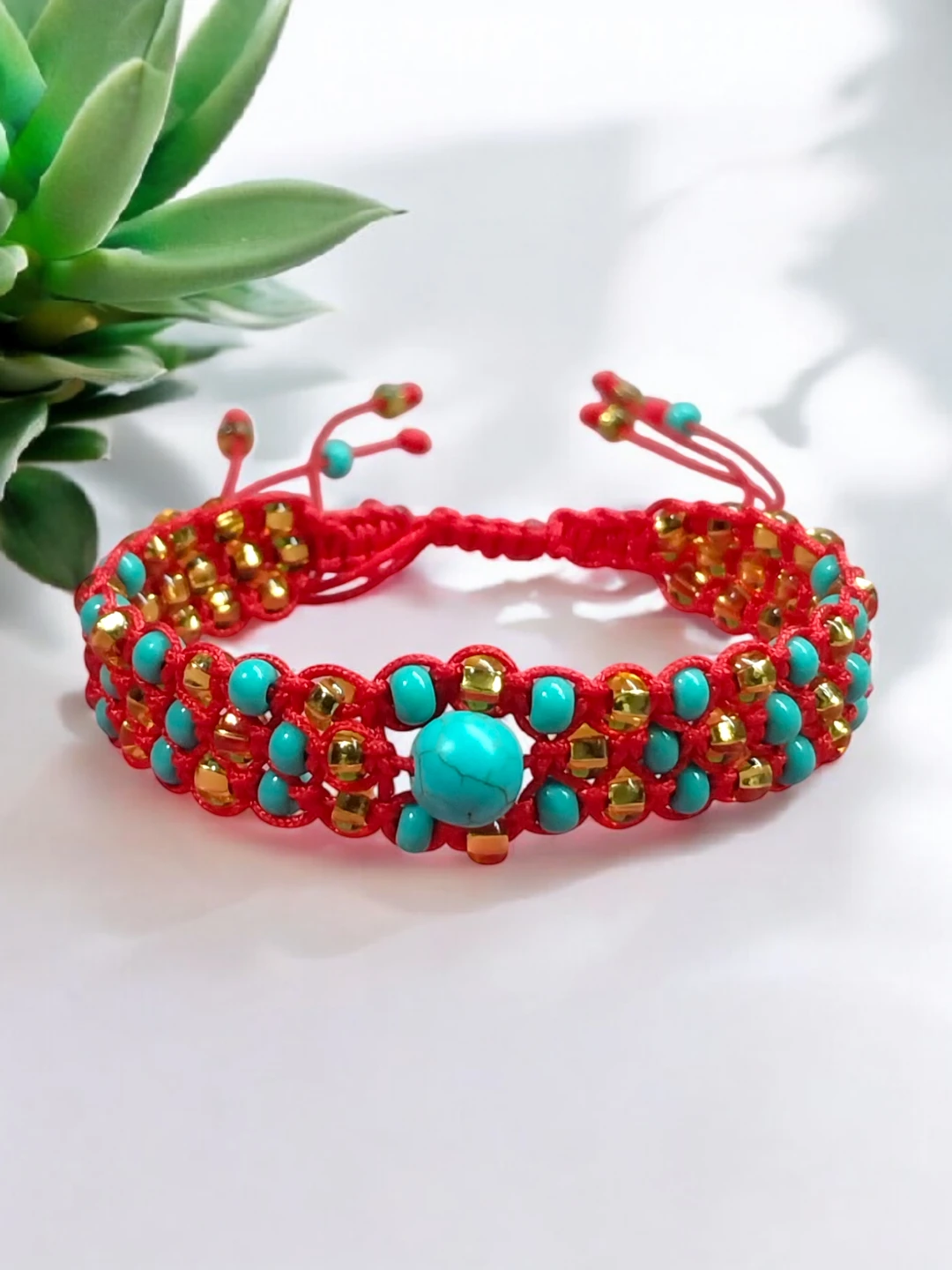 Pulsera Turquesa y Dorada