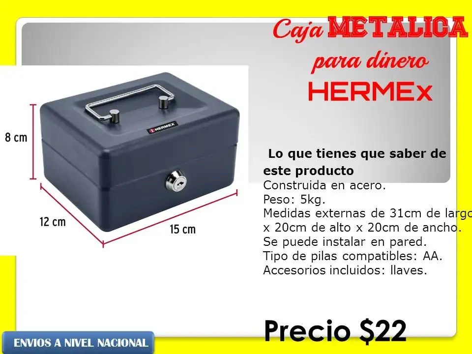 Caja de seguridad Hermex  2