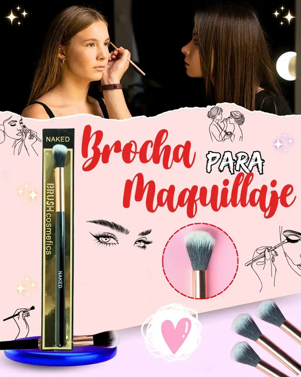 Brocha para Maquillaje Naked