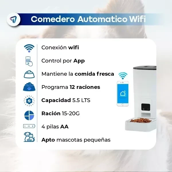 DISPENSER/COMEDEROS AUTOMATICO 6L PARA MASCOTASWAGGS PETF06 2