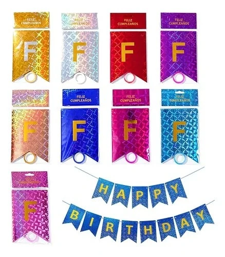 letrero de feliz cumpleaños  metalico 2
