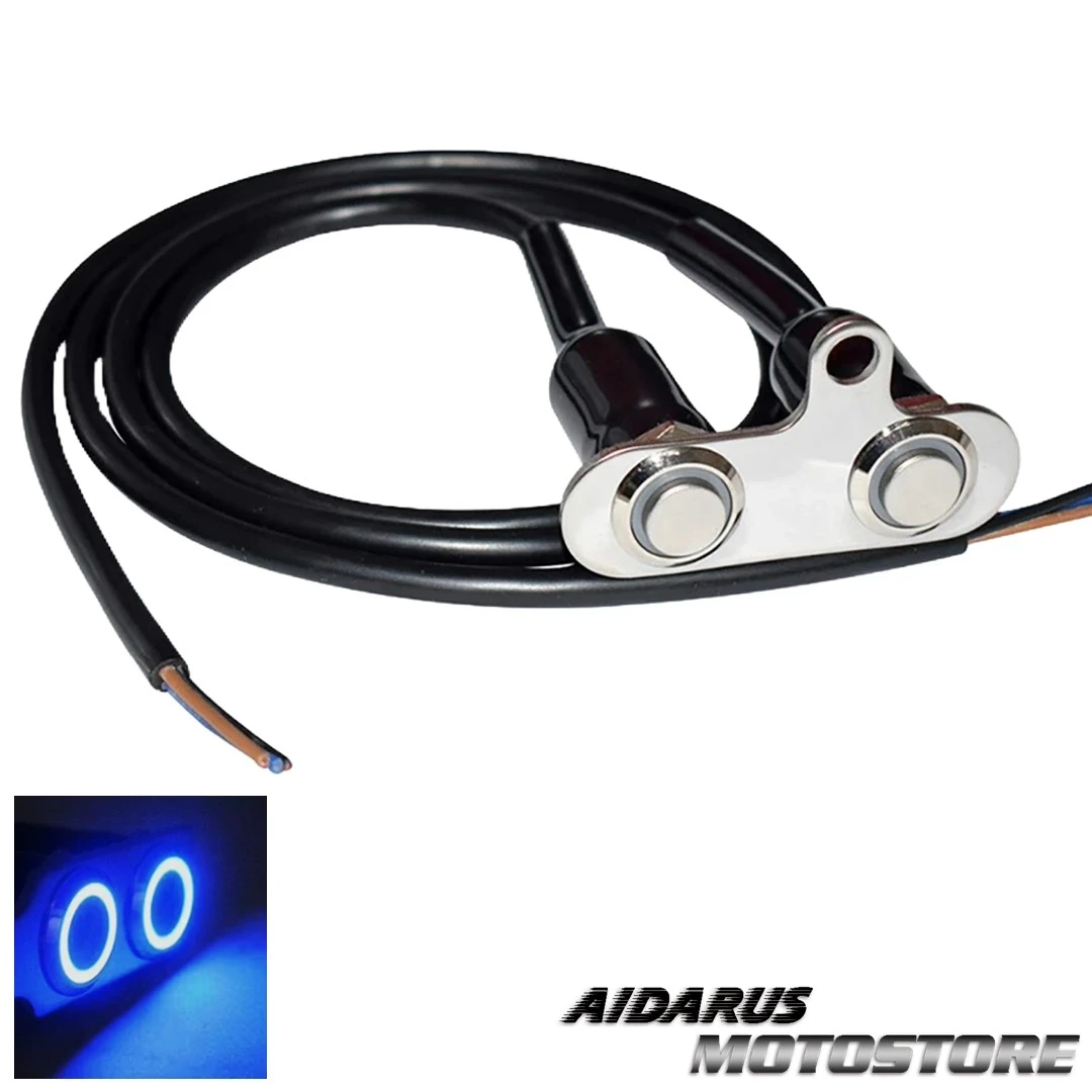 INTERRUPTOR 2 PULSOS LED AZUL