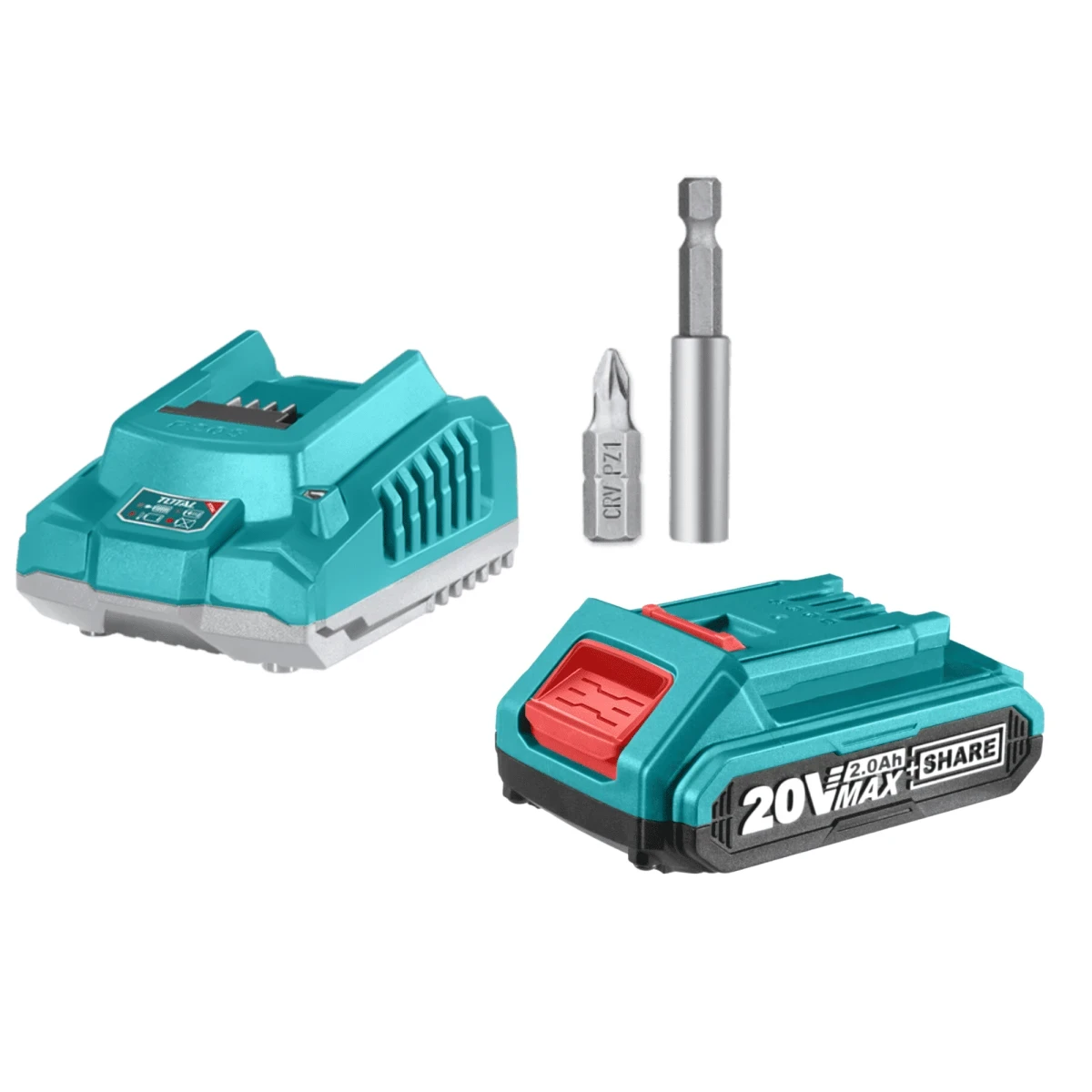TDSLI204200 Atornillador de drywall 20v + bateria 2ah y cargador total 6