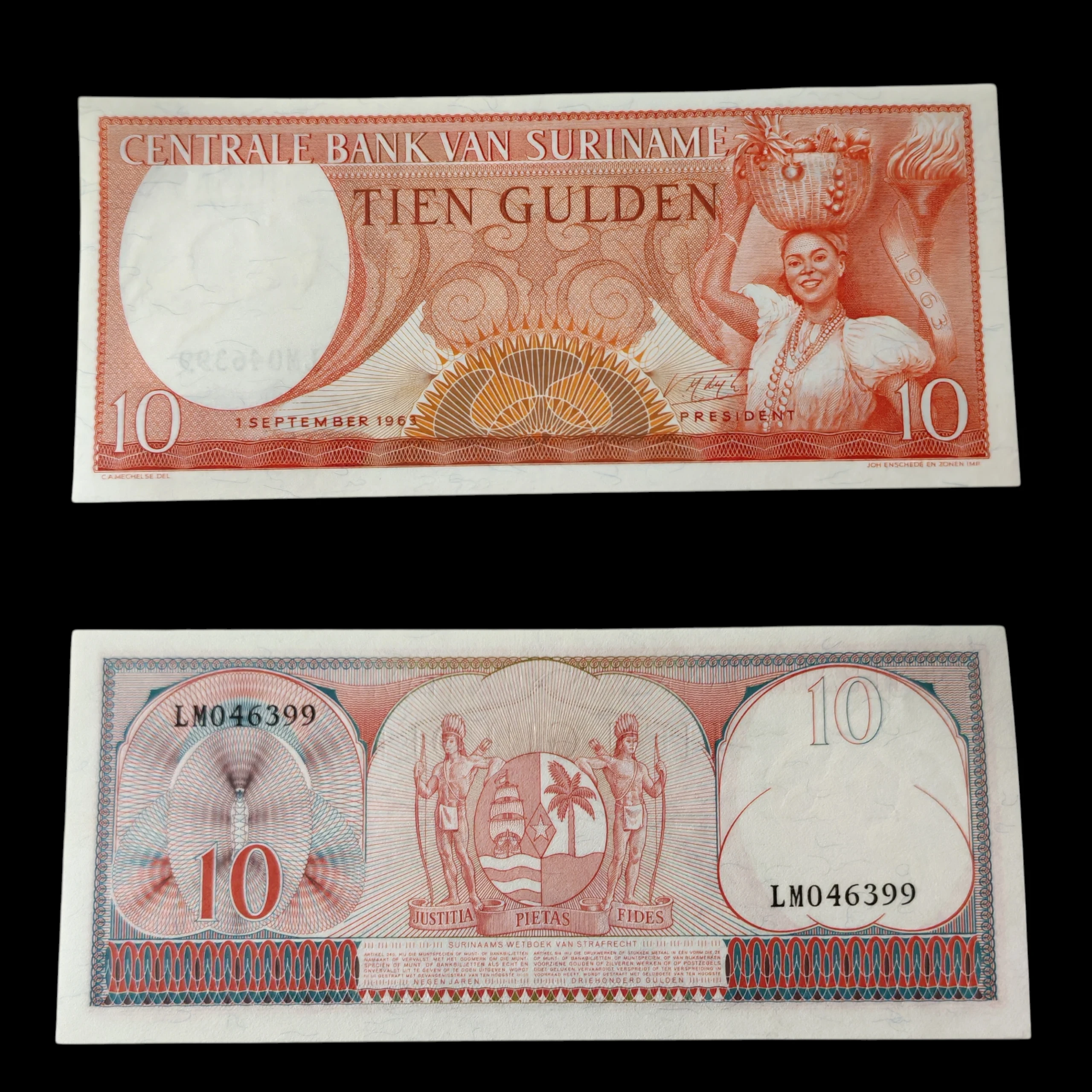 ° Suriname 10 gulden UNC