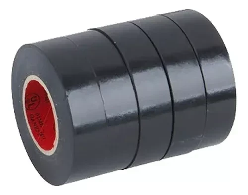 Cinta Aislante Negra, Pack X 5, Pvc Huincha Aisladora Cableado  2