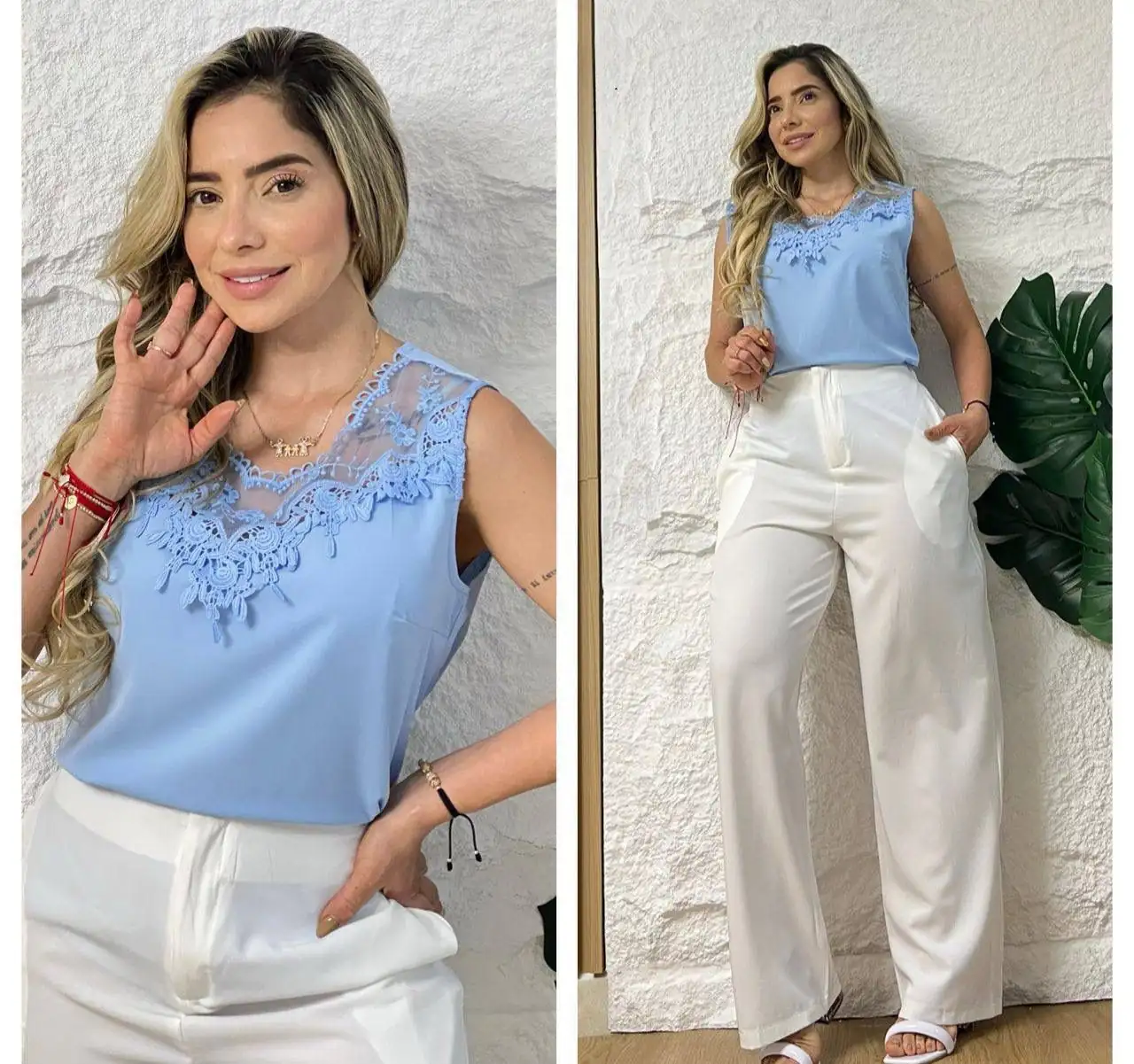 Divina blusa 👚 con detalles de encaje 🧵 2