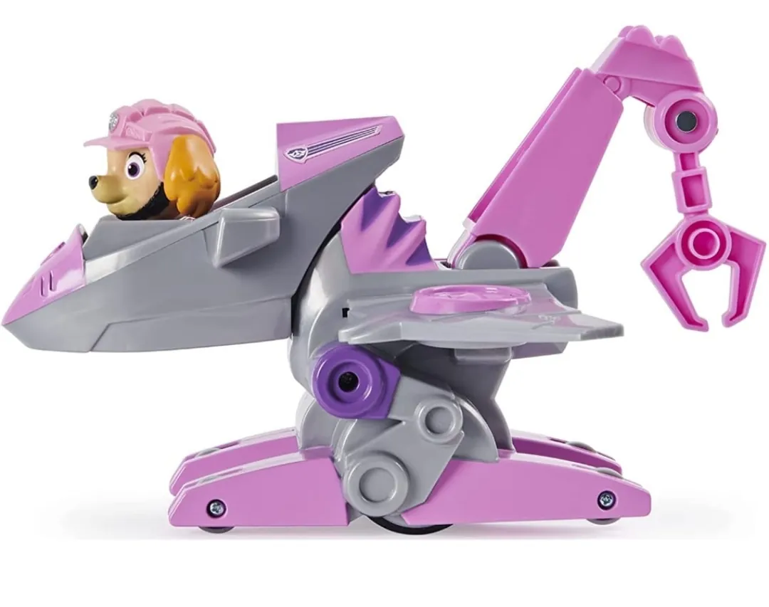 PAW Patrol, Dino Rescue Skye's Deluxe Vehículo Rev Up con Misterioso Dinosaurio  2