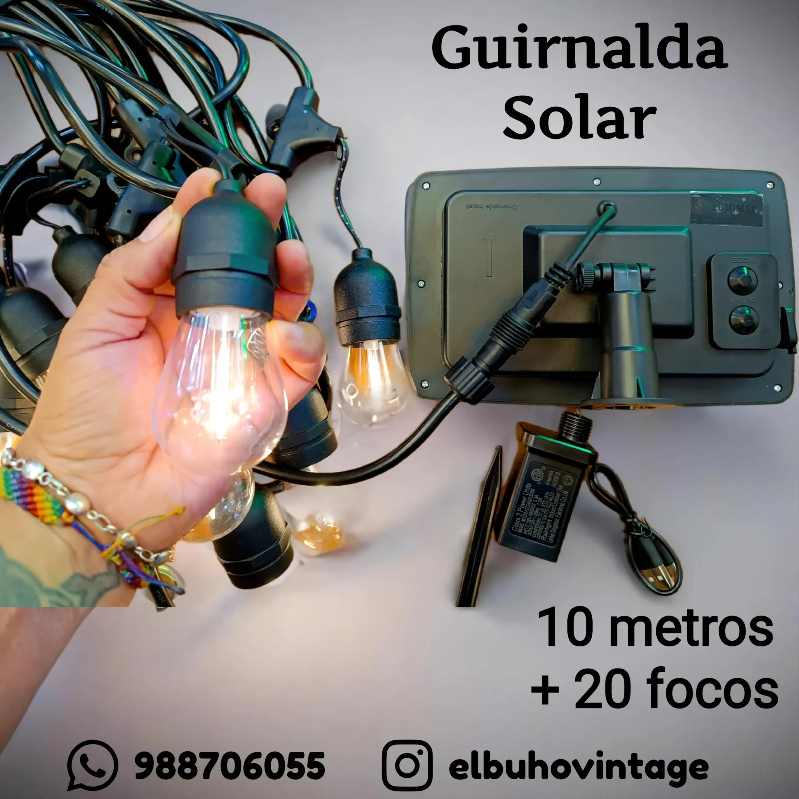 Guirnalda LED Solar Decorativa