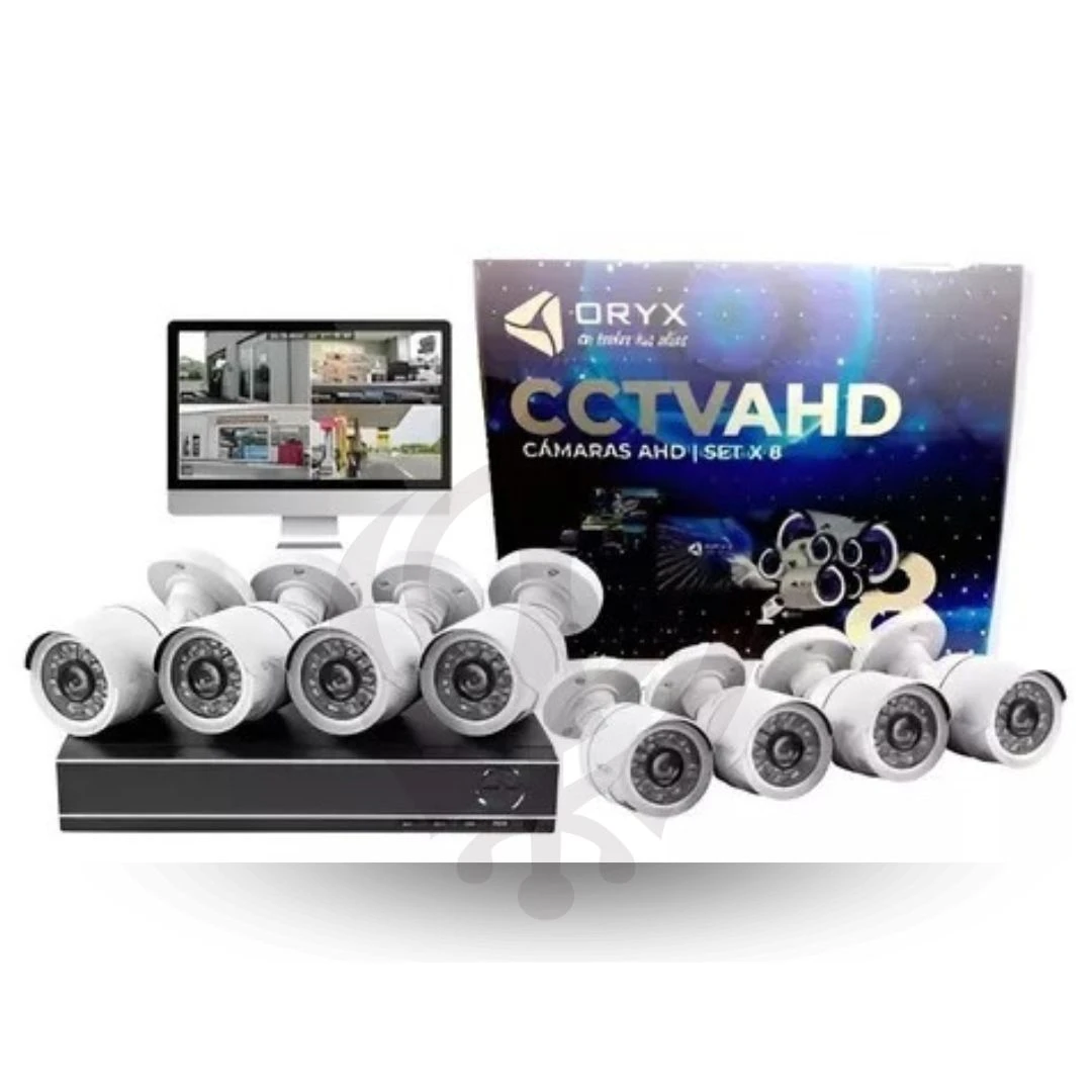KIT CAMARA DE SEGURIDAD AHD ORYX SET X8 CCTVAHD __