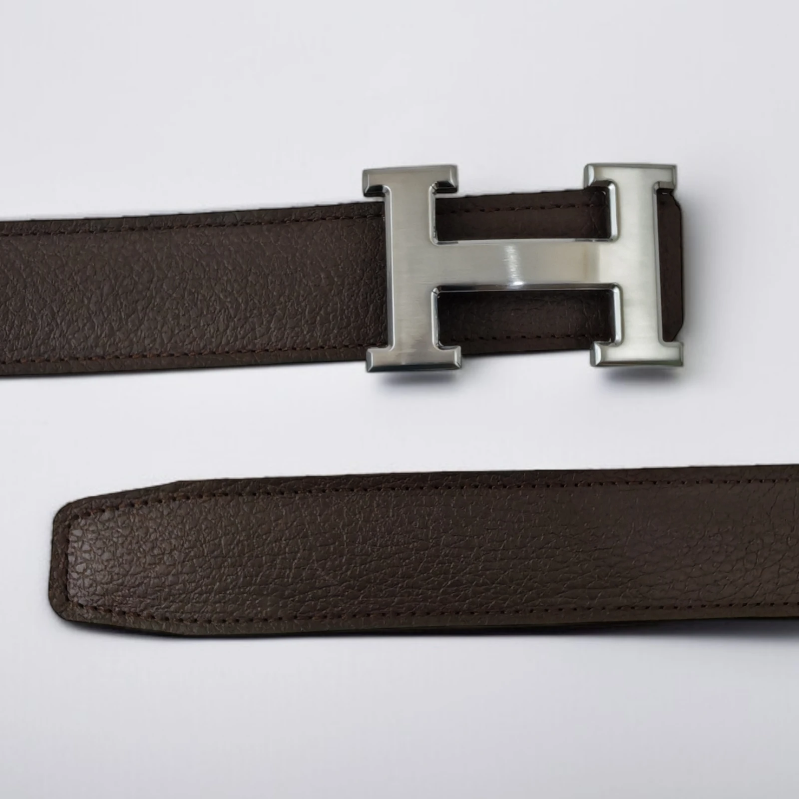 Hermes doble uso cafe y negro croshkid 2 hebillas  5