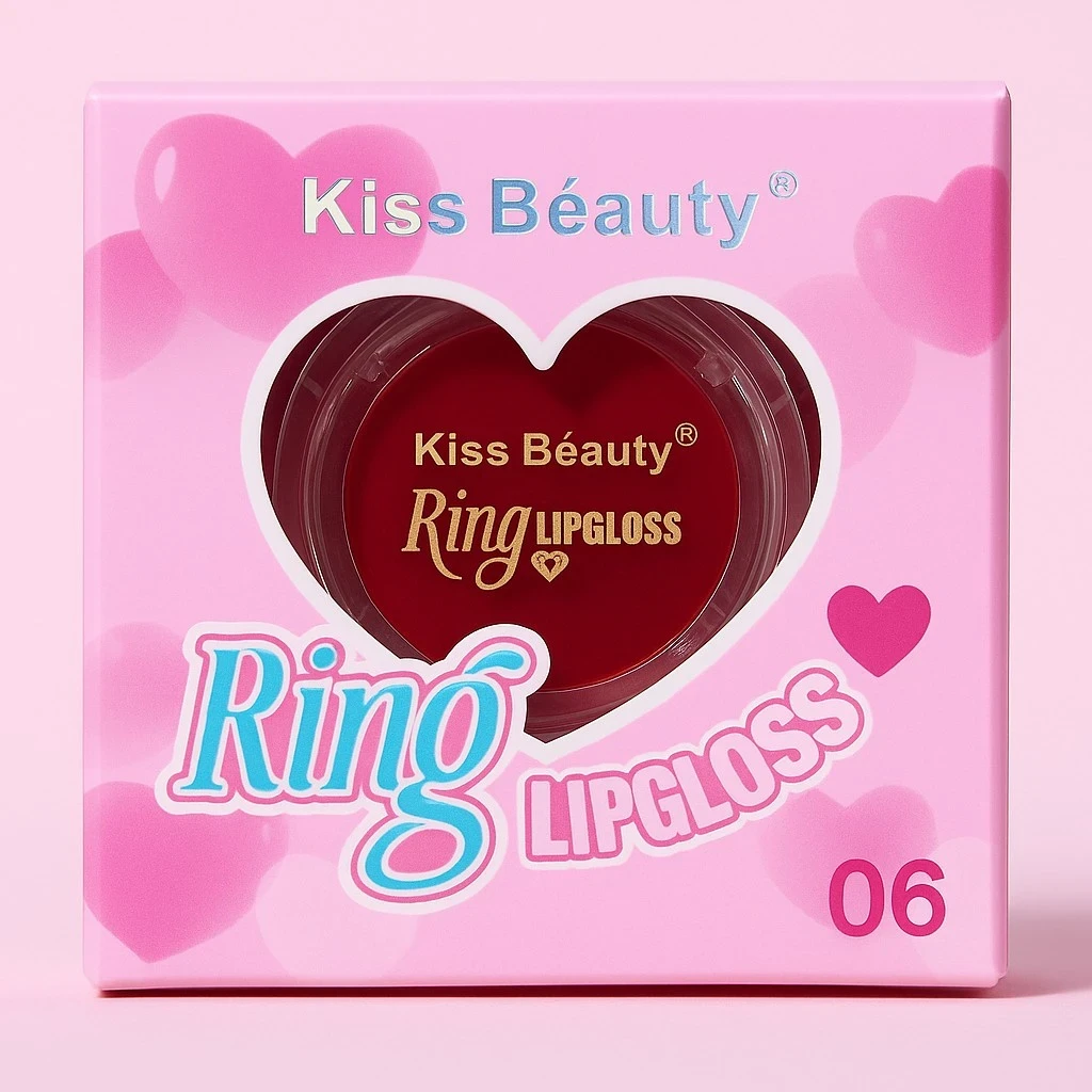💖 Ring Lip Gloss Kiss Beauty – El brillo más cute del mundo ✨💍 7