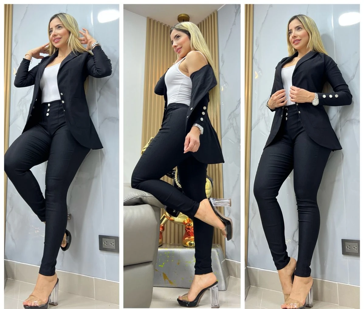 Conjunto 3 piezas de dama 6