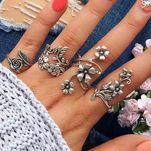 Set x4 anillos primavera