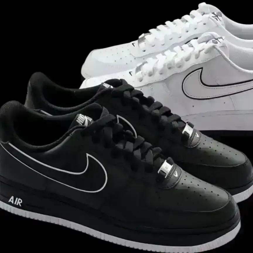 Nike af1 black  and white 
