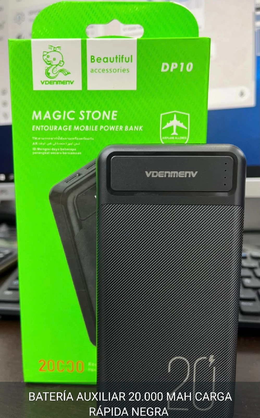 Batería Auxiliar VDENMENV DP10 de 20.000 mAh⚡ 2