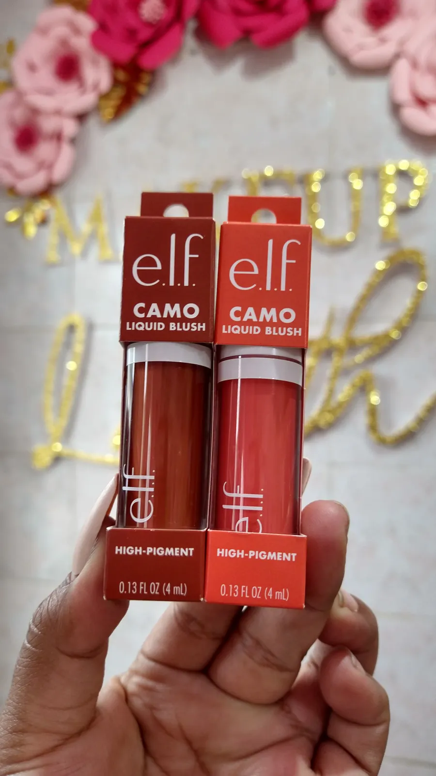 Liquid blush camo elf