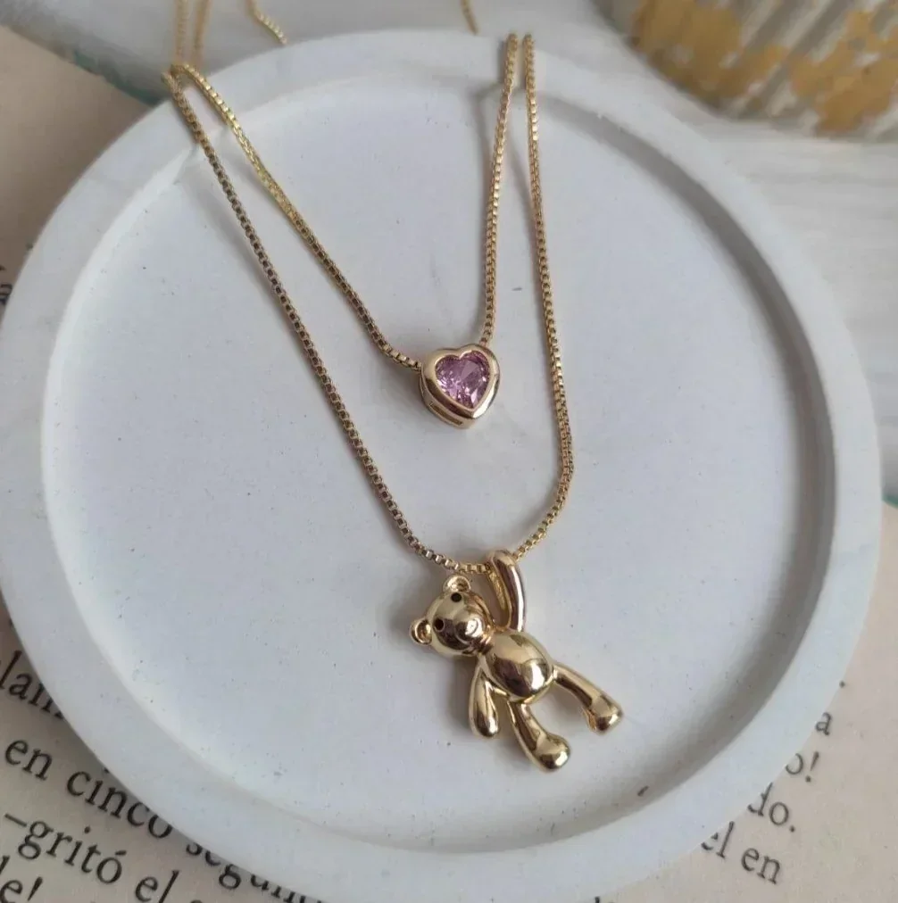 DÚO CADENA CORAZÓN Y OSITO 3