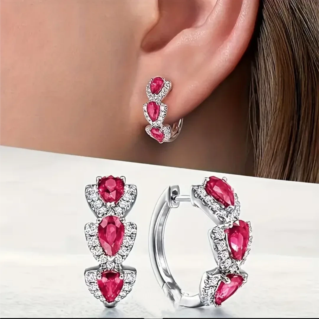 ARETES DE PLATA VARIOS COLORES  4