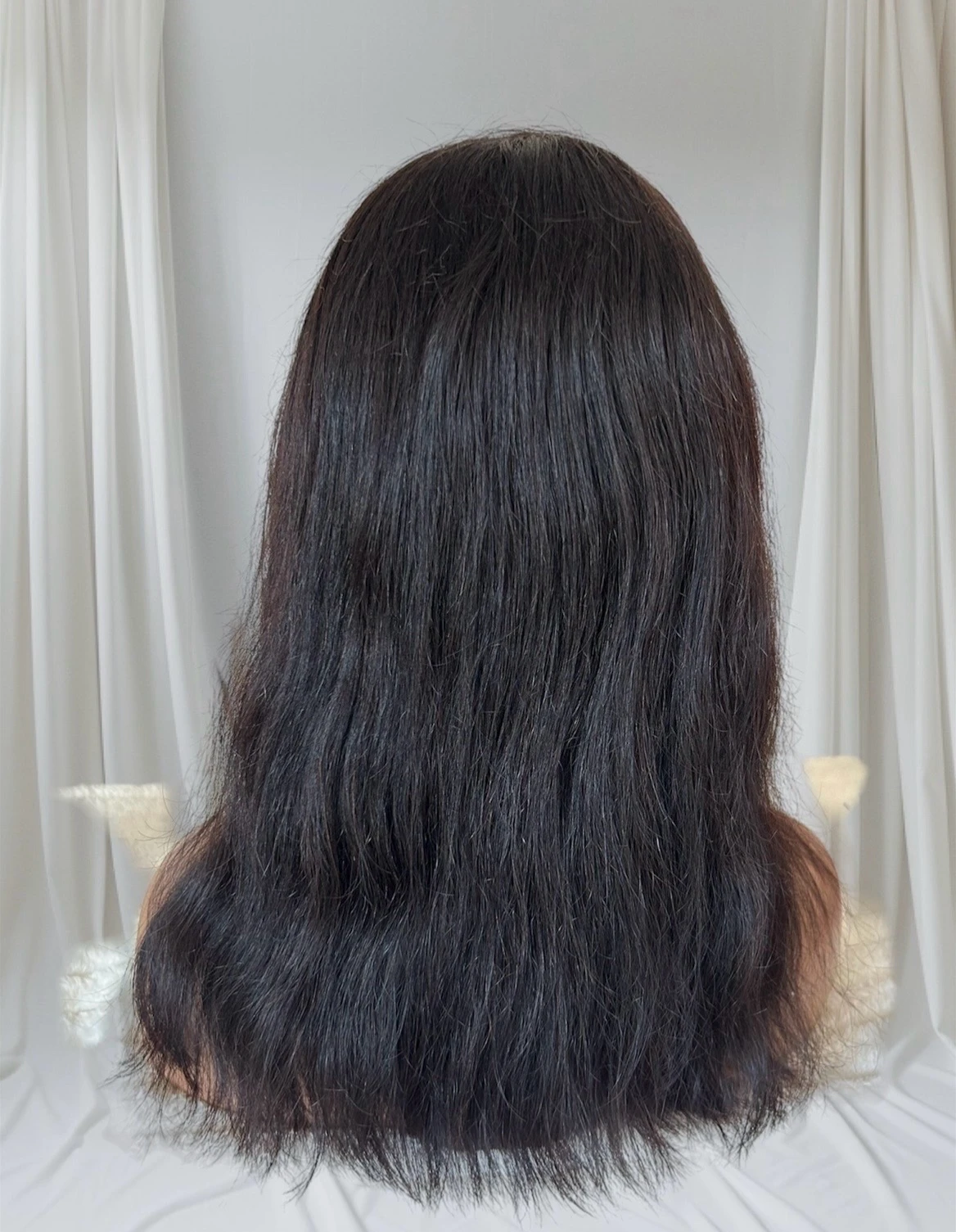 Peluca de cabello humano  16 pulgadas, frontal lace 4x2  4