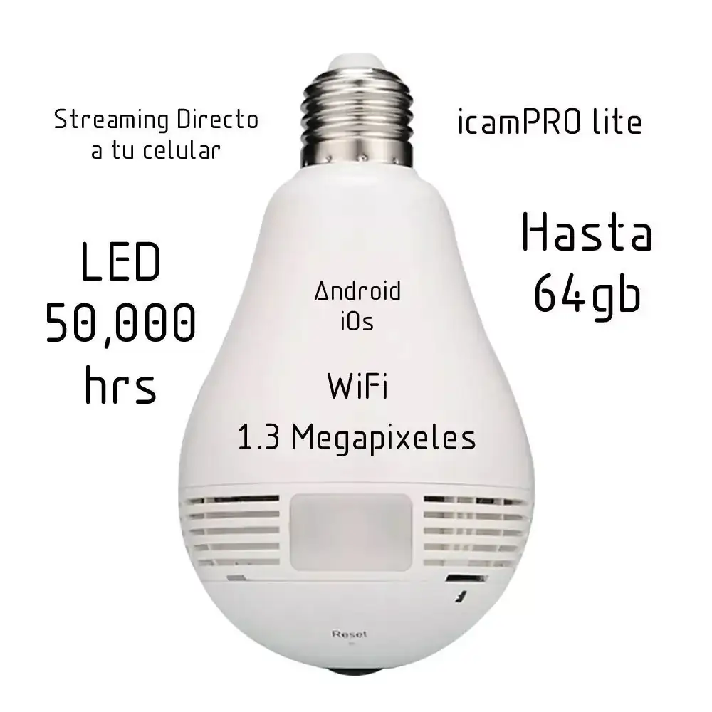 Camara IP Wifi Foco 360 Vision Panorámica  4
