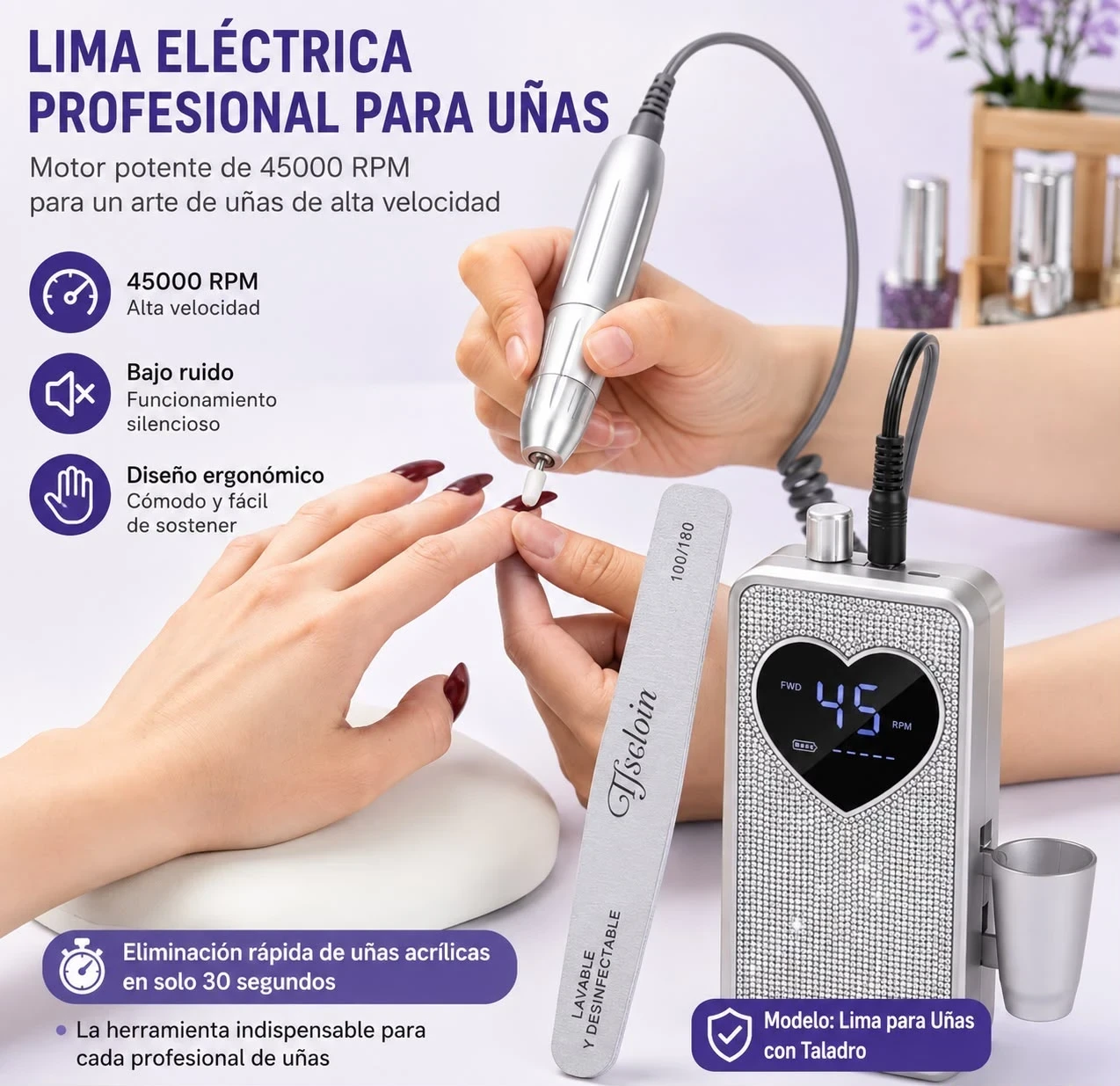 lumera beuty drill con piedras bm-607