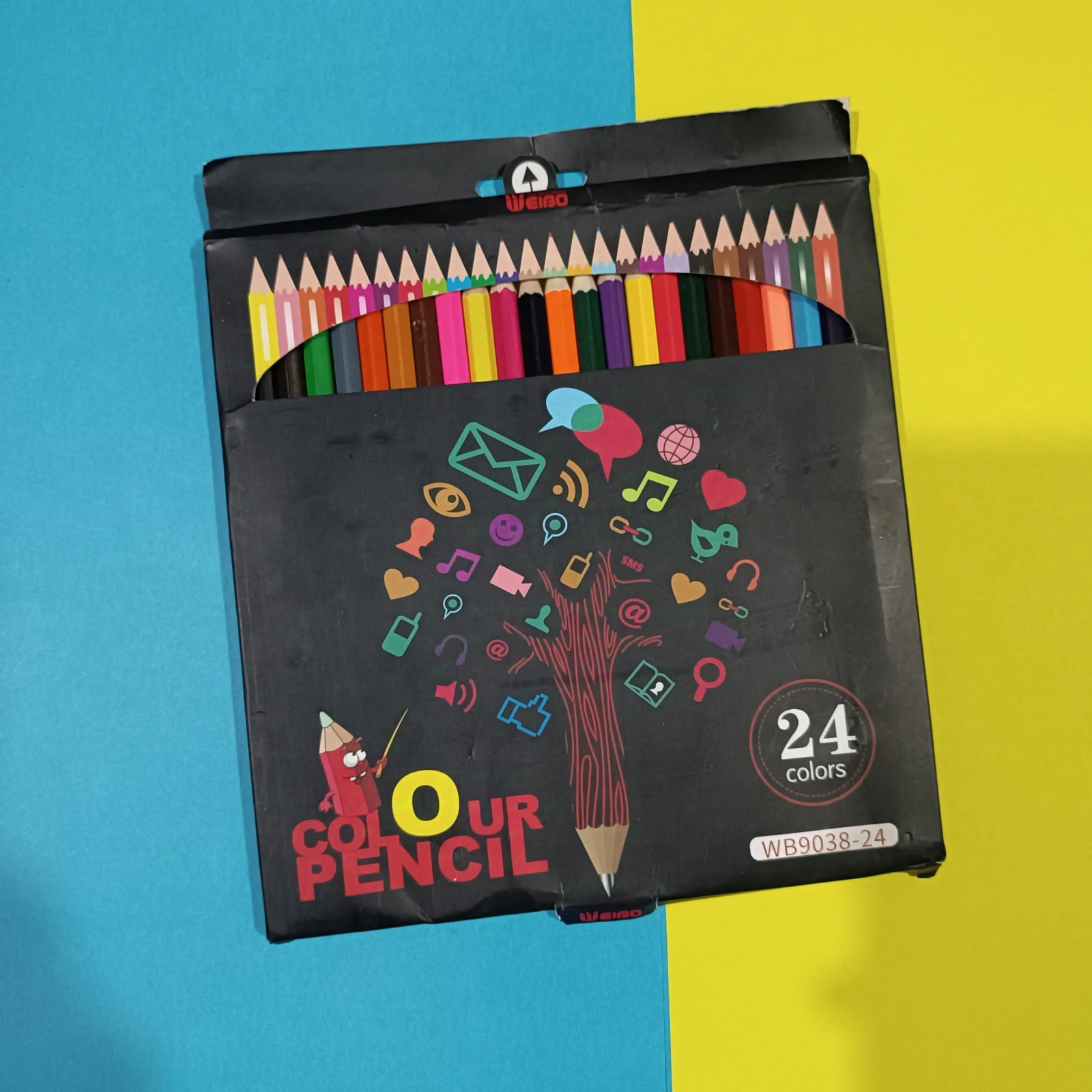 CAJA COLORES WEIBO BLACK X24