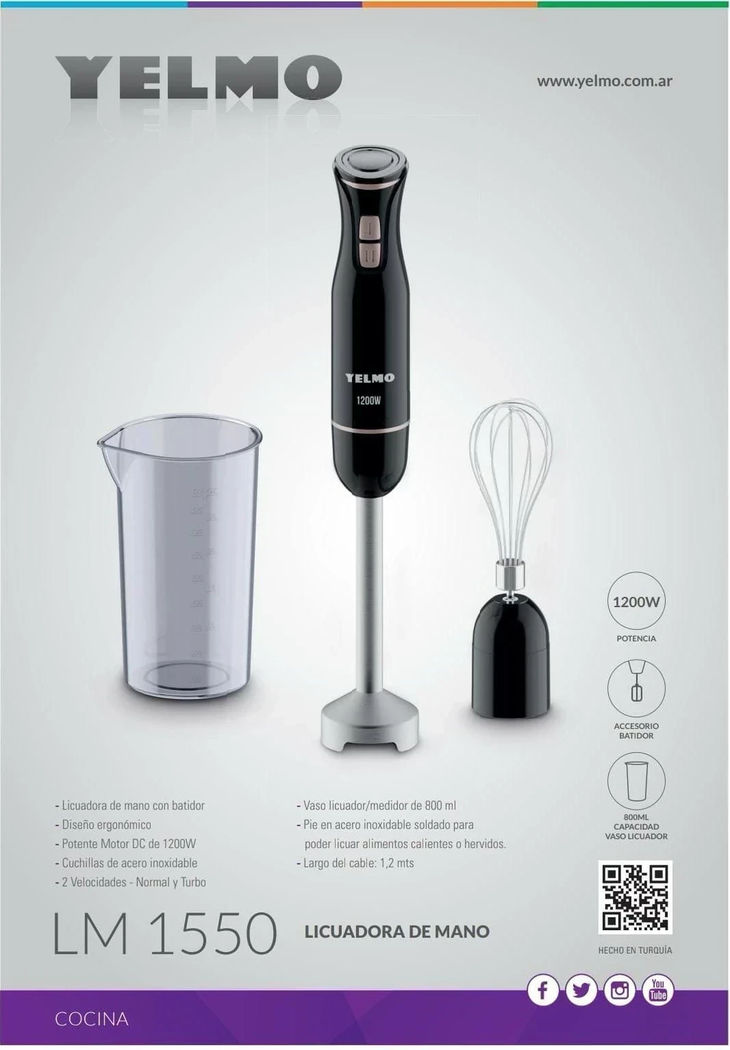 MIXER YELMO C/ACCESORIOS