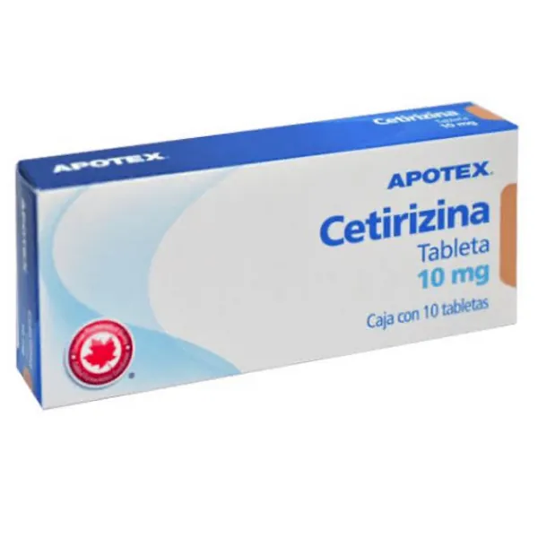 Cetirizina 10 mg / 10 tabletas