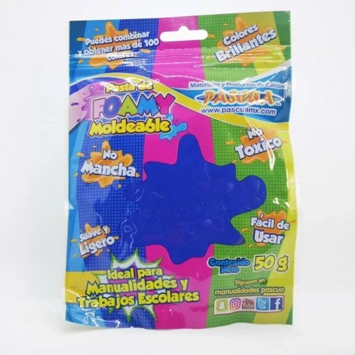 Foamy azul rey moldeable bolsa 50 g