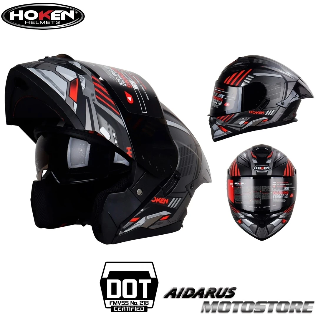 CASCO HOKEN ABATIBLE FF916 DISEÑO