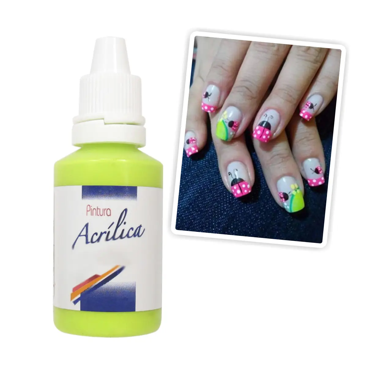 KIT X12 PINTURAS ACRÍLICAS  Nails Art 2