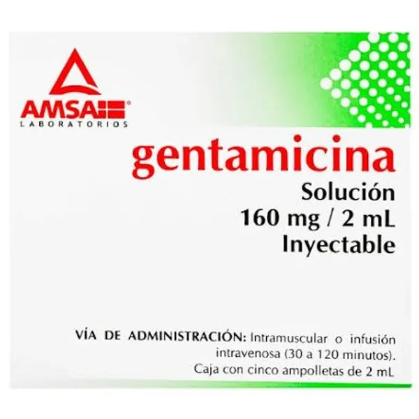 Gentamicina 160mg/2ml / 5 amp
