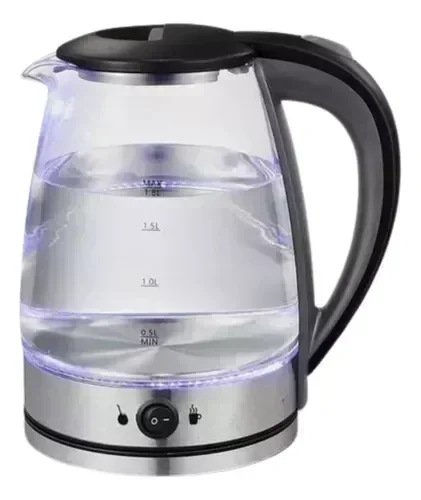 Pava Eléctrica Oryx Jarra Acero y Vidrio 1,8lt Corte Mate