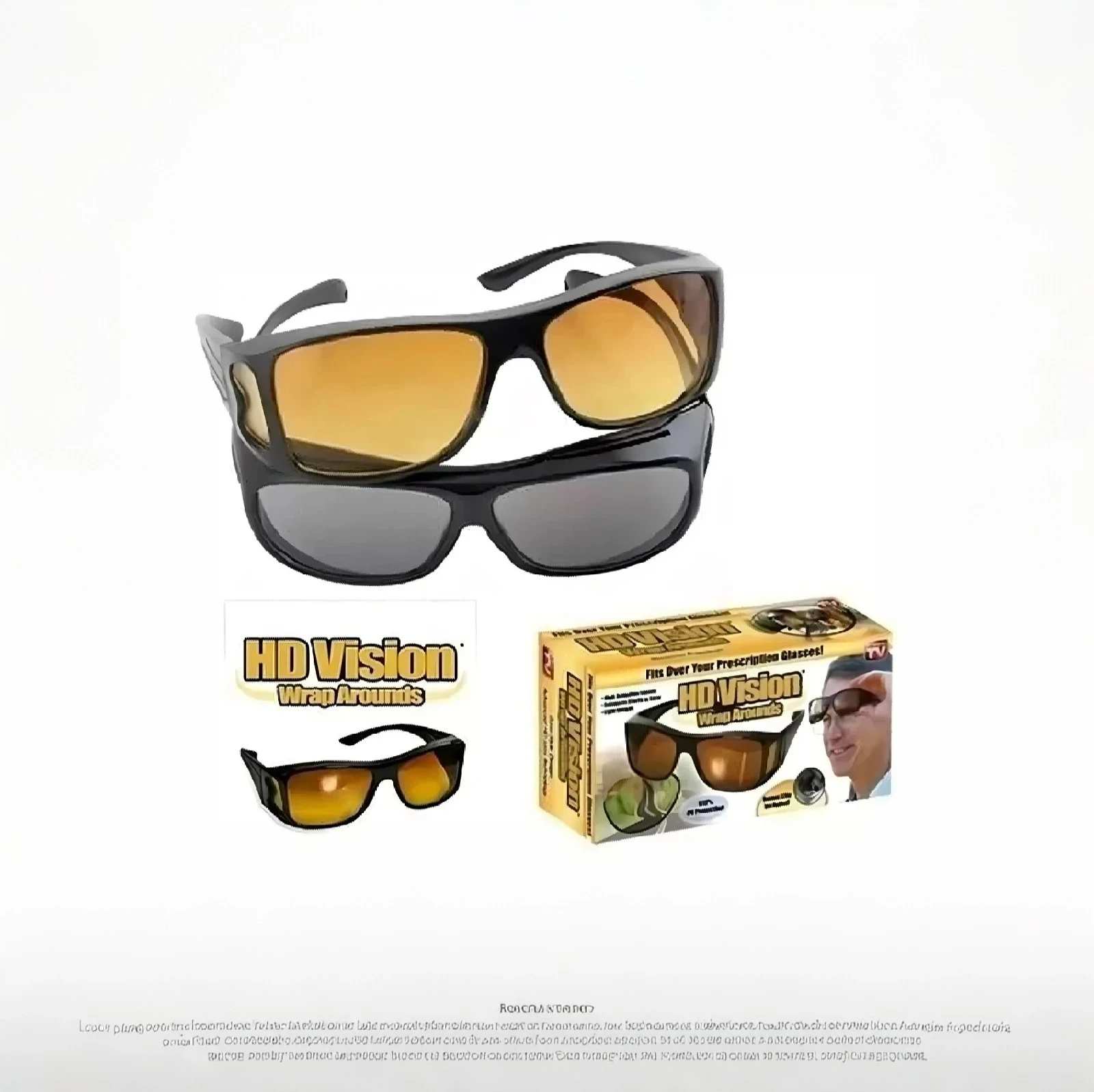 Lentes Gafas Hd Vision Dia / Noche x2