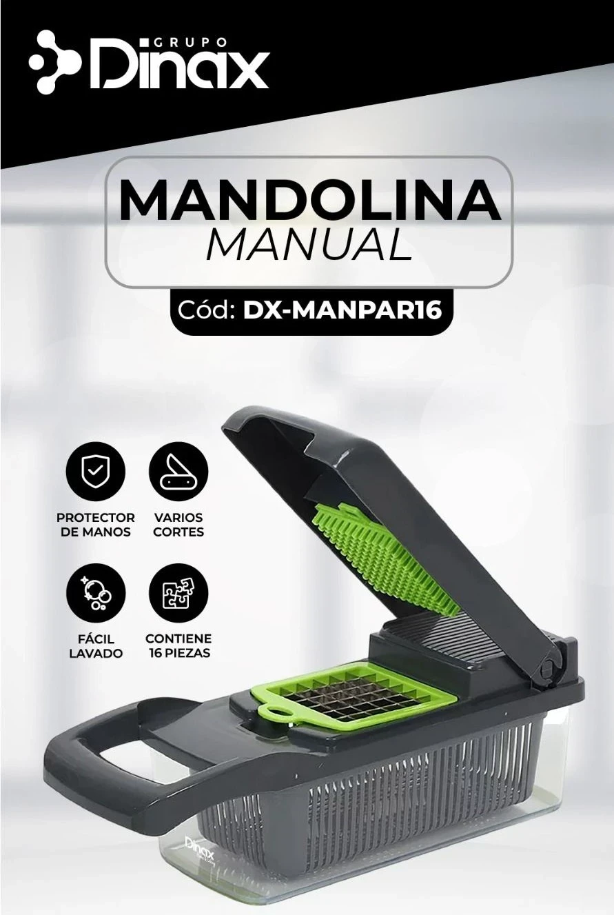 MANDOLINA MANUAL 16 PIEZAS 
