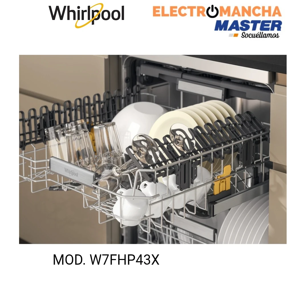 LAVAVAJILLAS WHIRLPOOL W7FHP43X INOX 3 BANDEJA CLASE C 7