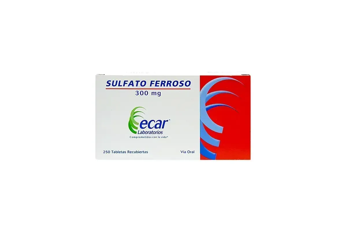 SULFATO FERROSO 300 MG X 250 TBL ECAR