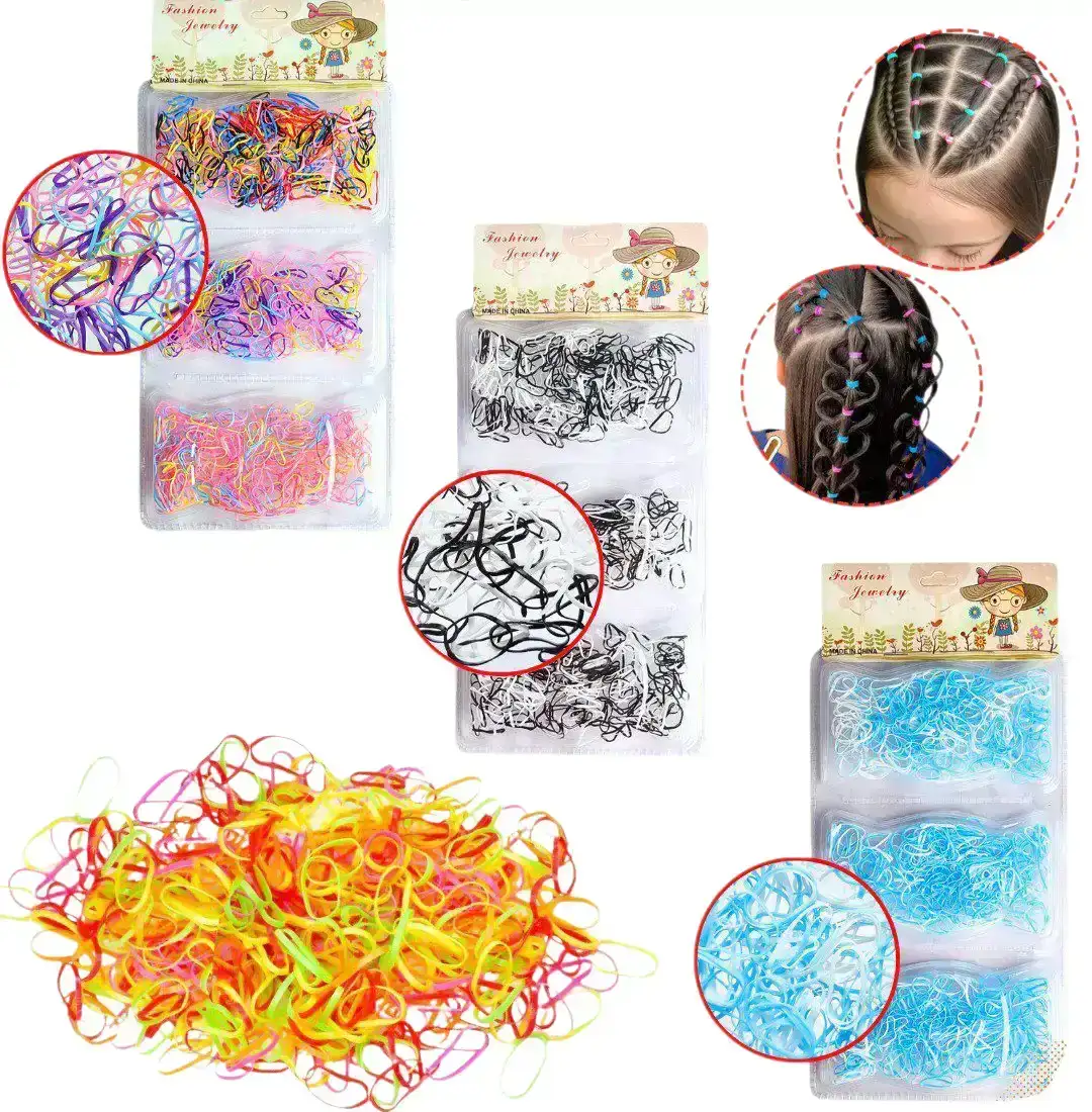 Ligas Finas para Cabello Plancha Contiene 3 Pack 3