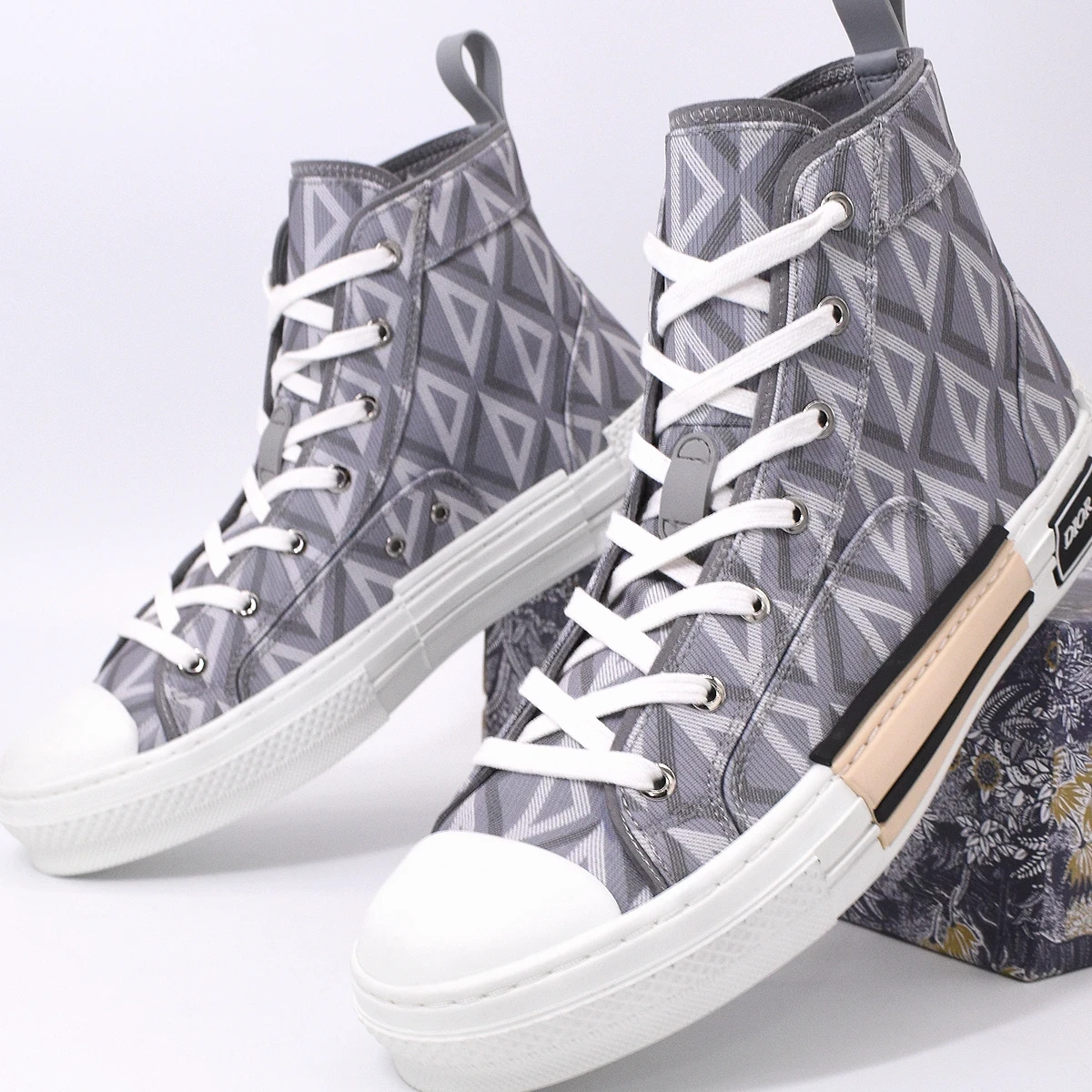 Dior B23 Caña Alta Gris CD Diamante 2