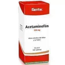 ACETAMINOFEN 500 MG CJA X 100 TAB GENFAR