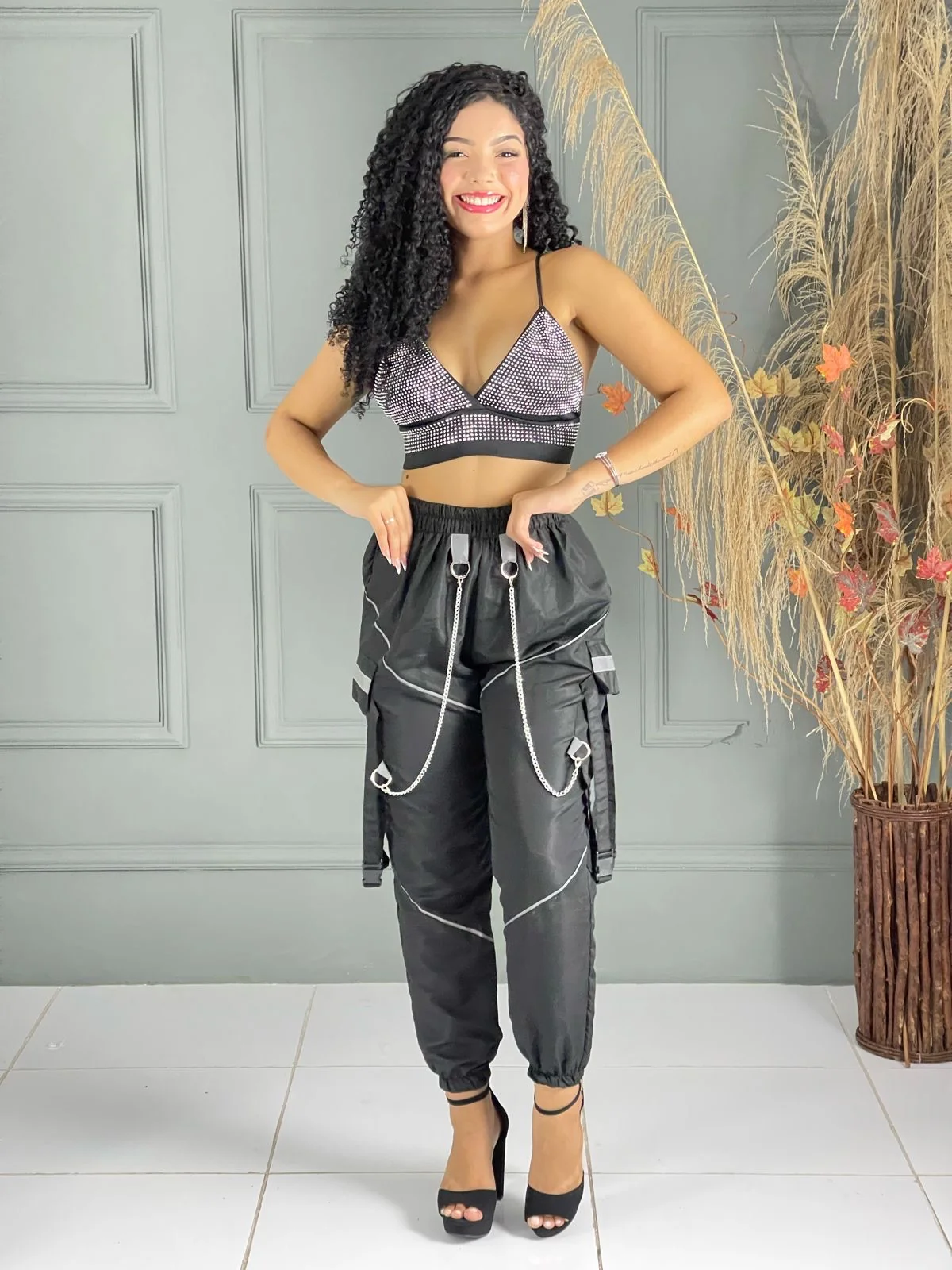 CALÇA CORRENTES LANÇAMENTO BALADA💫🖤 4