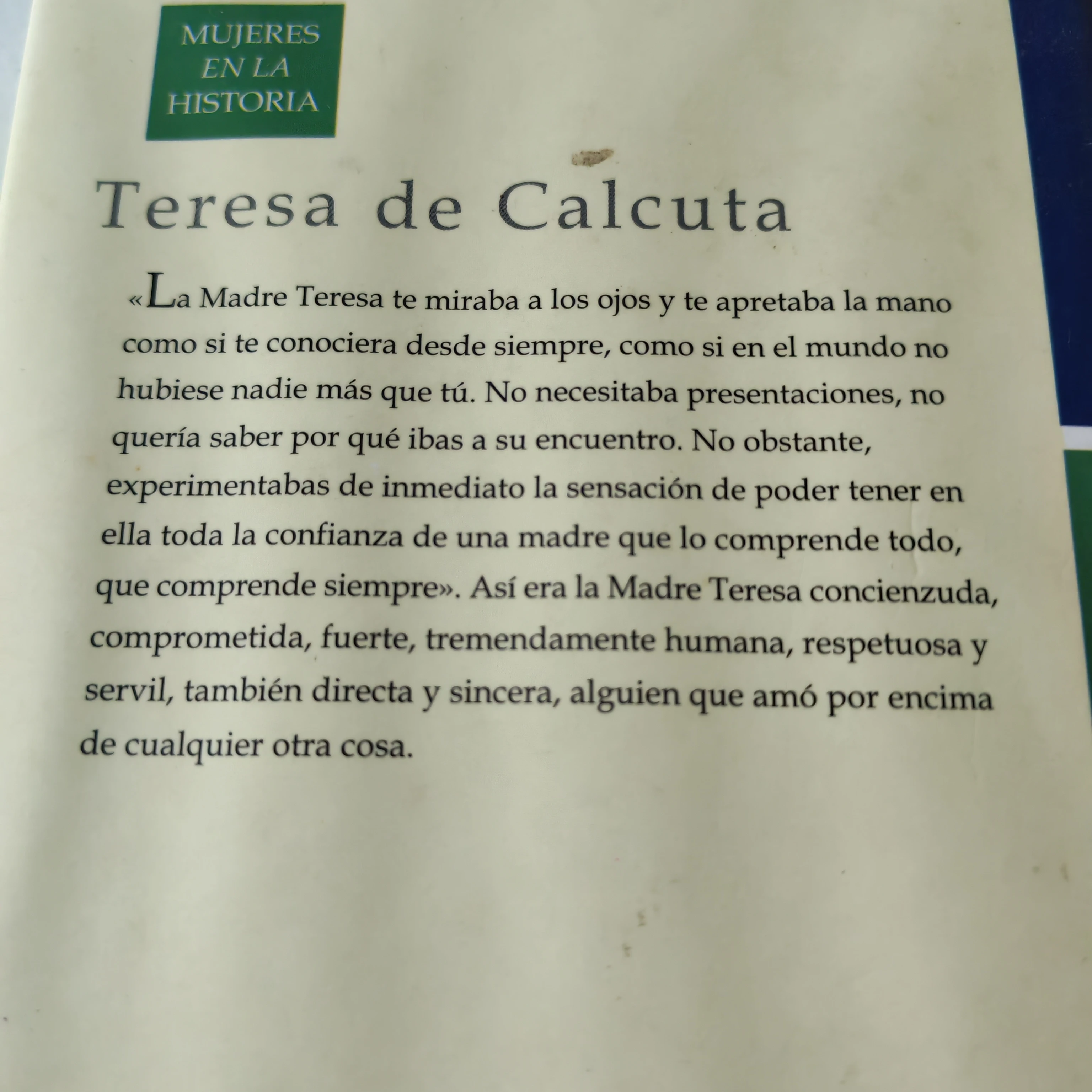 Teresa de Calcuta,  María José Floriano usado  2