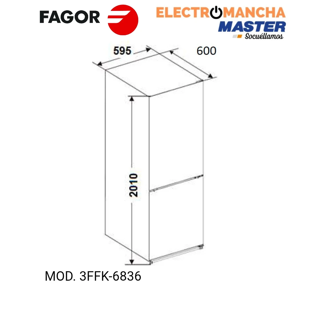 FRIGO COMBI FAGOR 3FFK6836 NO FROST 2,01X60 BLANCO E  4