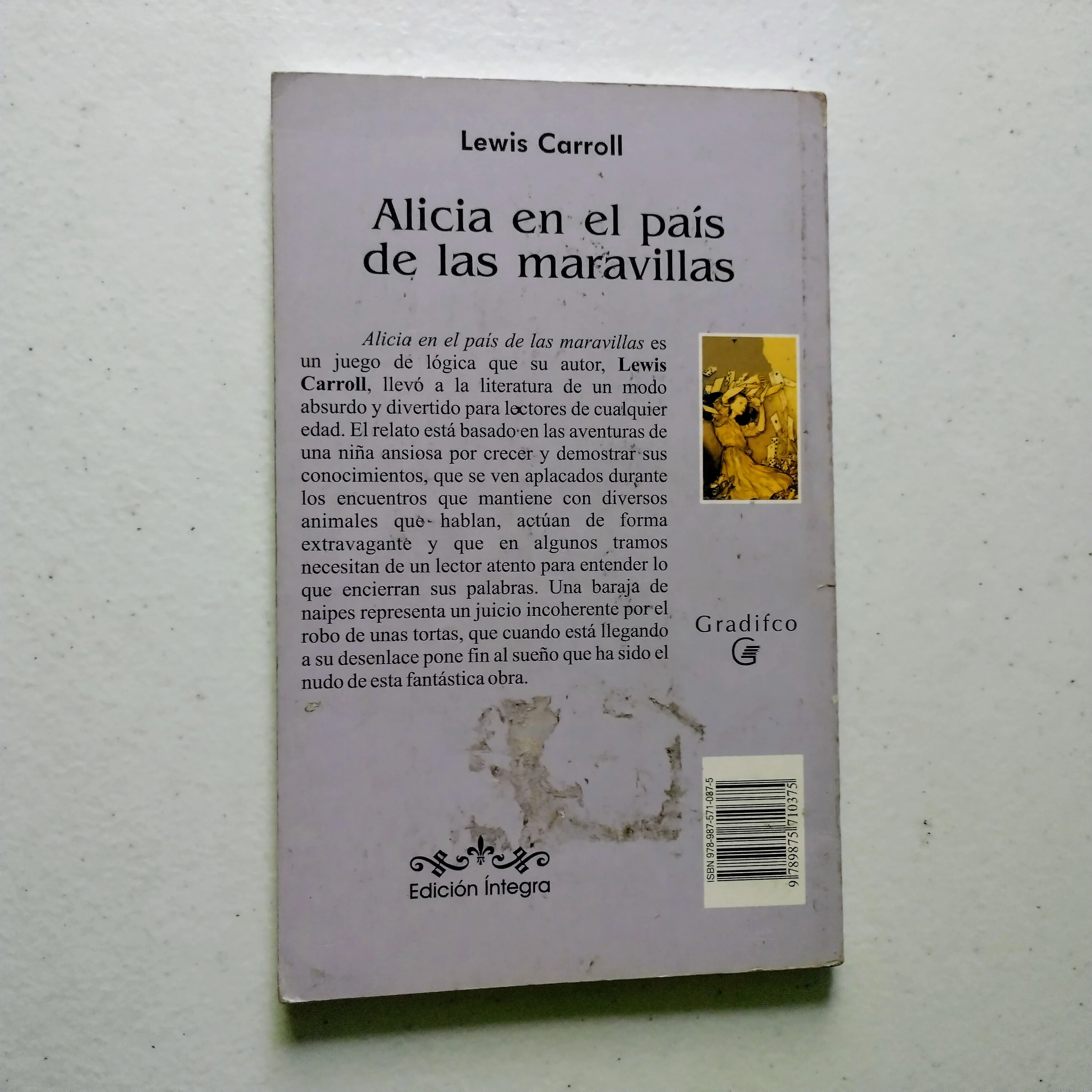 Alicia en el país de las maravillas, Lewis Carroll, usado 2