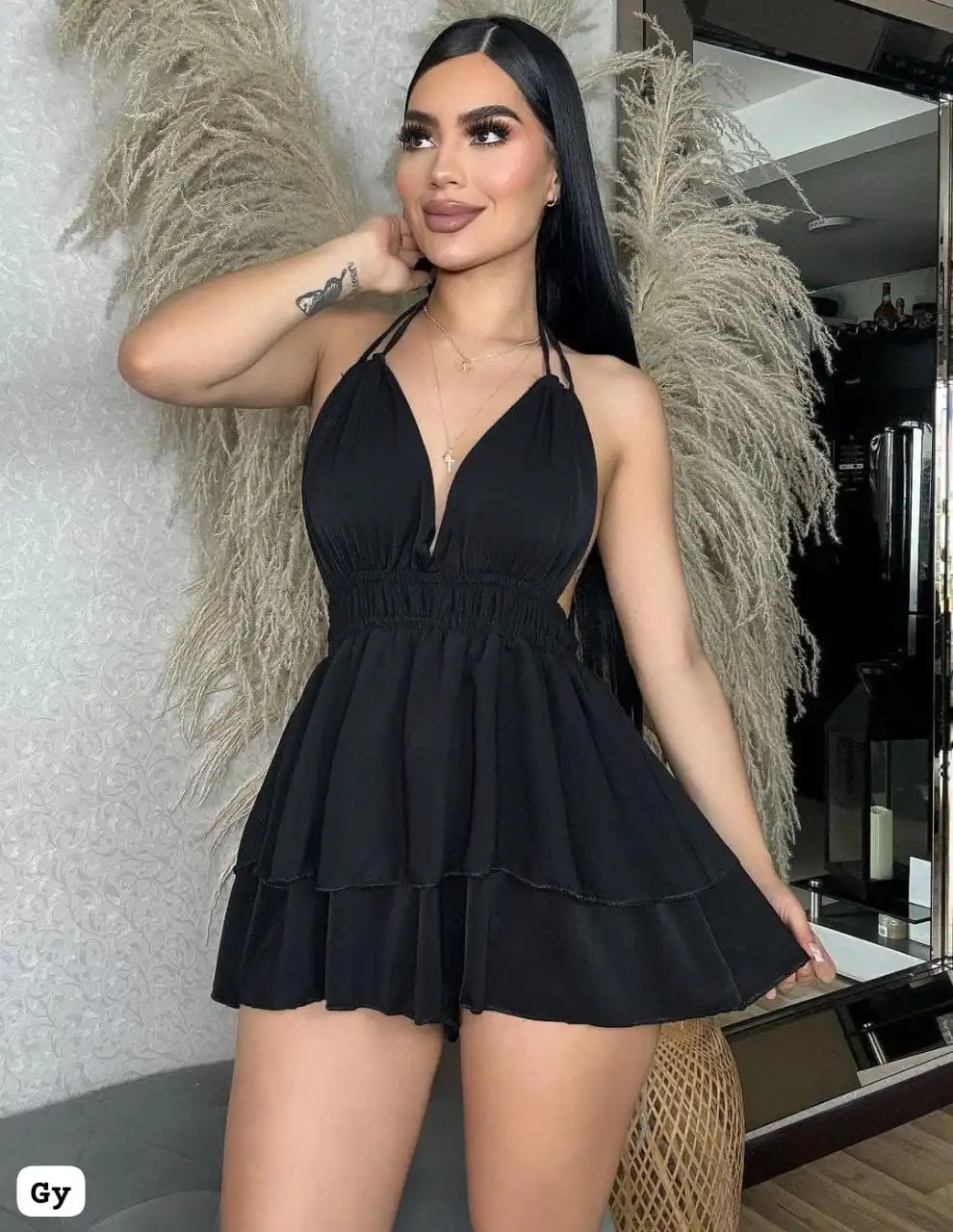 Juvenil 😘) vestido corto tipo rotonda