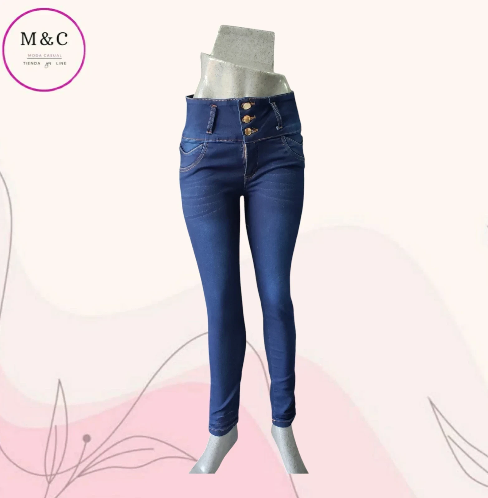 Pantalon Talla 7 mezclilla  3