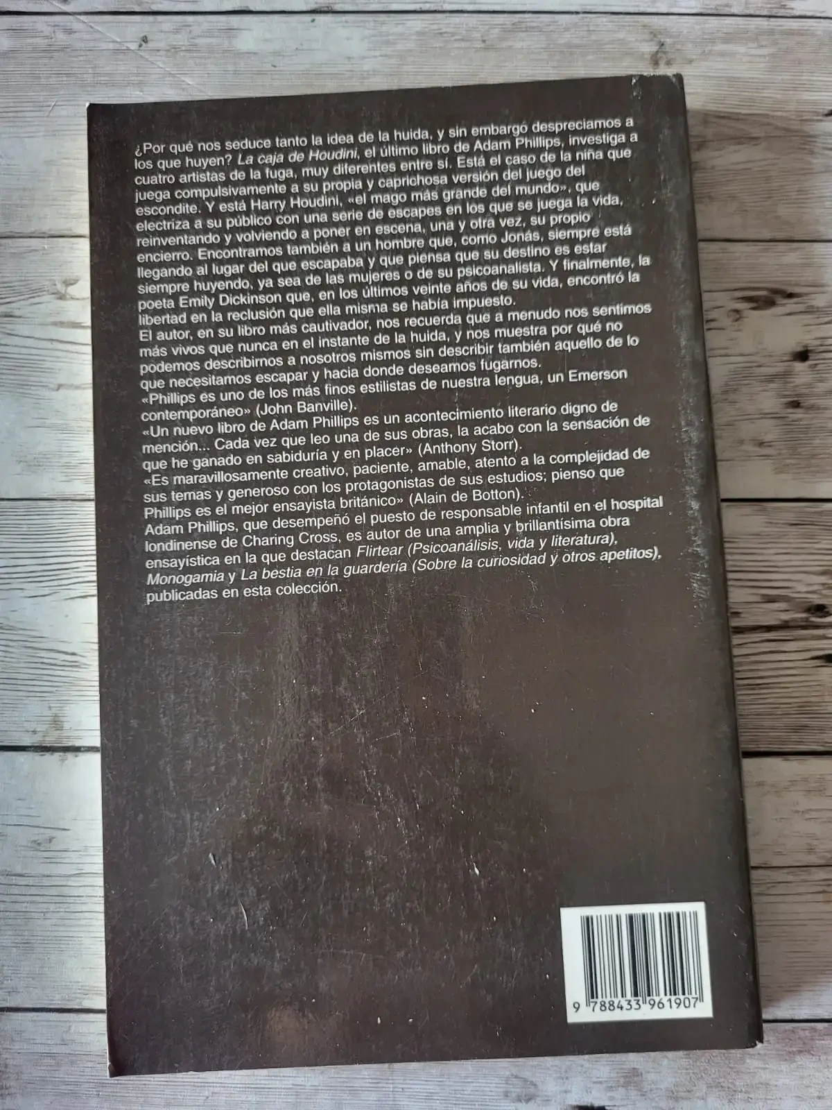 La caja de Houdini / Adam Phillips / Ensayo 2